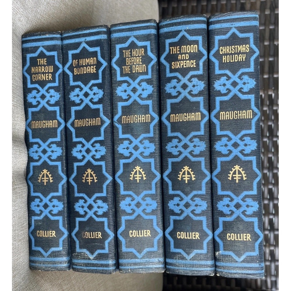 W. Somerset Maugham 5 Volume Book Set Collier Doubleday Hardcover HC Blue Novels